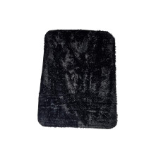 ALFOMBRA 1X140 PELUDA NEGRO C/ ANTIDESLIZANTE 