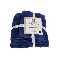 SET DE TOALLAS GOLDSUN AMERICA - 3 PIEZAS - AZUL MARINO