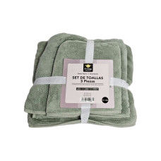 SET DE TOALLAS GOLDSUN AMERICA - 3 PIEZAS - VERDE CLARO