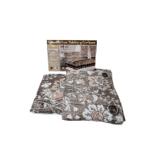 JUEGO DE SABANA CON FALDON Y CORTINAS 160X2M