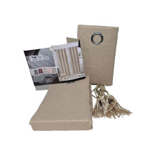 CORTINA TERKO CORTO 2 PIEZAS - BEIGE