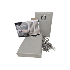 CORTINA TERKO CORTO 2 PIEZAS - CINZA CLARO