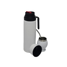 THE MATERO WJH VACUUM FLASK CON GUAMPA Y BOMBILLA - BLANCO