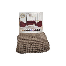 CUBRE SOFÁ ORIGINAL SÚPER CALIDAD - 3 PIEZAS - MARRÓN CLARO